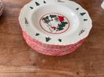 Mason's christmas village kerst diepe borden 22/23cm, Ophalen of Verzenden, Zo goed als nieuw, Bord(en), Wedgwood