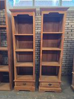 Prachtige set teakhouten boekenkasten / bibliotheekkasten, Ophalen, 1 of 2 laden, Teakhout, 50 tot 100 cm