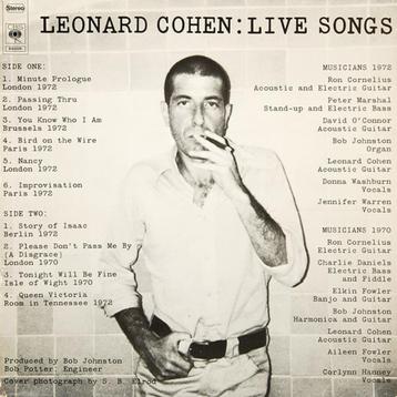 Leonard Cohen – Live Songs 1973 folk rock beschikbaar voor biedingen