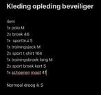 Kleding opleiding beveiliger, Ophalen of Verzenden, Zo goed als nieuw