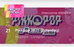 2 tickets voor Pinkpop 2025 zaterdag, Twee personen, Overige soorten, Overige typen