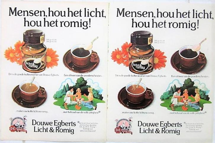 26 vintage advertenties koffie 74-00 Nescafe K&G DE HAG, Verzamelen, Merken en Reclamevoorwerpen, Gebruikt, Reclamebord, Verzenden