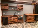 Buitenkeuken van wijnvaten, eikenhout, BBQ keuken, Ophalen, Nieuw, Boretti, Gas