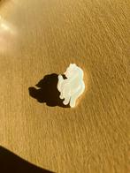 Broches hond en poes, Wit, Ophalen of Verzenden, Zo goed als nieuw, Steen of Mineraal