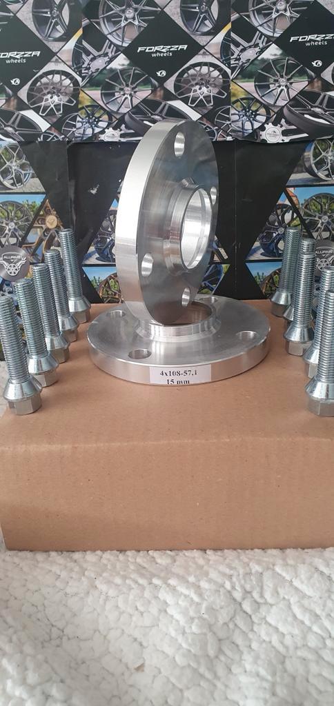 Spoorverbreders spacers Porsche 924 4x108 57,1  15mm, Auto diversen, Tuning en Styling, Ophalen of Verzenden