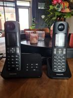 Duo set Philips draadloze telefoon, Gebruikt, Ophalen of Verzenden, 2 handsets