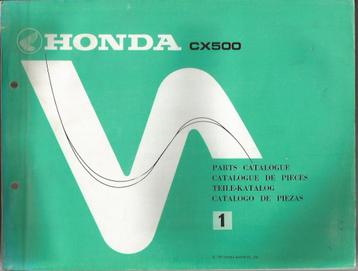 Honda CX500 parts list editie 1 (4542z) beschikbaar voor biedingen