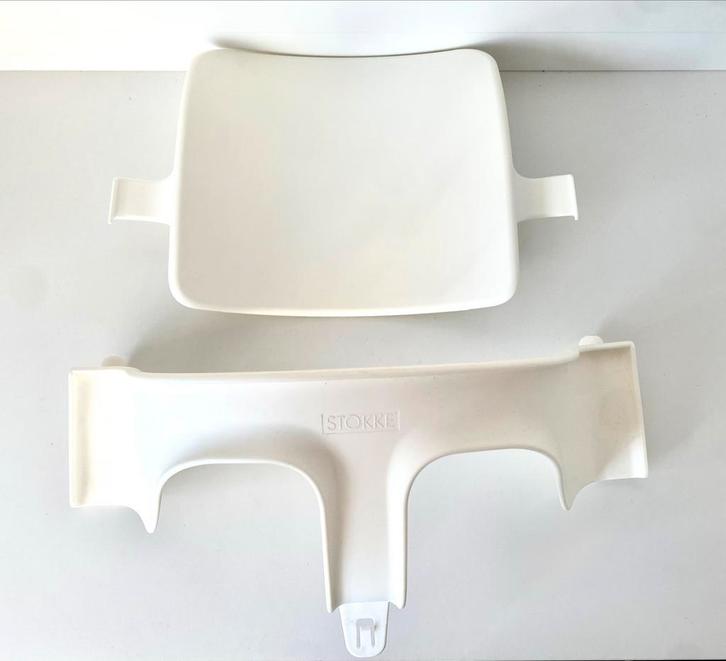 Stokke Tripp Trapp Babyset - Wit, Kinderen en Baby's, Kinderstoelen, Zo goed als nieuw, Meegroeistoel, Gordel(s), Ophalen of Verzenden