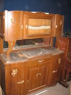 oude Franse buffetkast met marmeren platen, Ophalen, Gebruikt, 100 tot 150 cm, 150 tot 200 cm