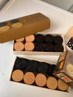 Oude vintage damstenen en domino, Ophalen of Verzenden, Gebruikt