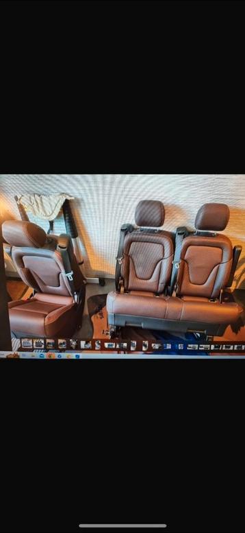 stoelen lederen bruin mercedes class v  beschikbaar voor biedingen