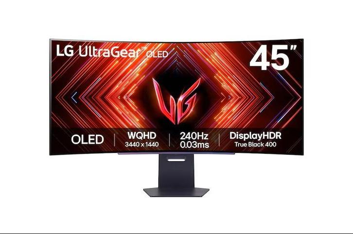 LG UltraGear 45GS95QE‑B 45″ UWQHD OLED 240Hz monitor 45 inch, Computers en Software, Monitoren, Zo goed als nieuw, 201 Hz of meer