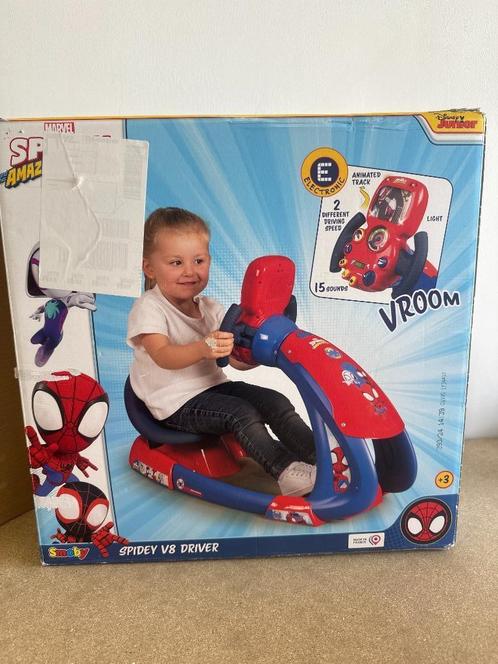 Smoby - Spidey V8 Driver - Rijsimulator - Spiderman, Kinderen en Baby's, Speelgoed | Speelgoedvoertuigen, Zo goed als nieuw, Ophalen of Verzenden