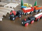 IKEA houten treinbaan met twee treintjes en toebehoren, Kinderen en Baby's, Speelgoed | Houten speelgoed, Ophalen of Verzenden