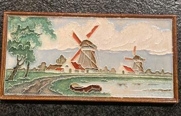 Cloisonné tegel jaren 30 Hollandse molens