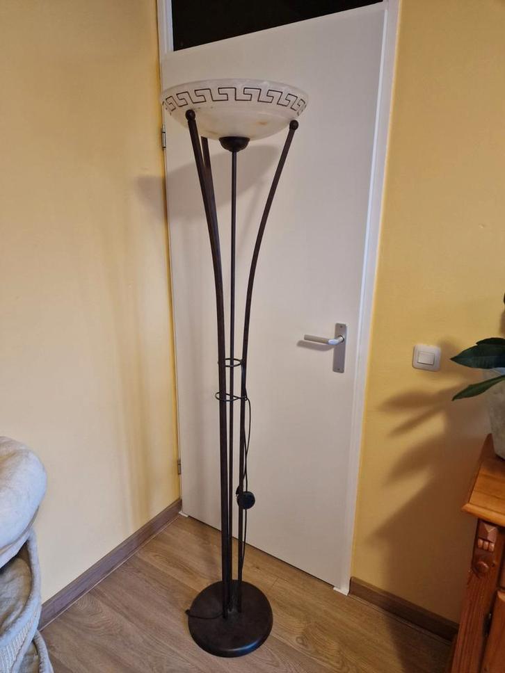 Griekse Stijl Staande Lamp, Huis en Inrichting, Lampen | Vloerlampen, Gebruikt, 150 tot 200 cm, Glas, Metaal, Ophalen
