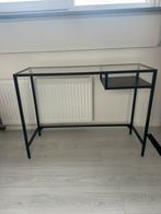 IKEA VITTSJÖ Laptoptafel - Zwartbruin/Glas, Huis en Inrichting, Bureaus, Ophalen, Gebruikt, Bureau