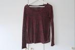 Maison Scotch doorschijnend truitje Luipaard - Donkerrood, Maat 38/40 (M), Zo goed als nieuw, Rood, Maison Scotch
