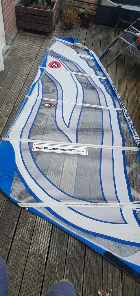 Hotsails Maui S.O. 4.7, Watersport en Boten, Windsurfen, Zo goed als nieuw, Zeil, Minder dan 250 cm, Met draagtas, Minder dan 5 m²