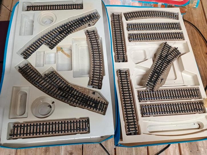 2 vintage Märklin set-ho 5190 en 5193, Hobby en Vrije tijd, Modeltreinen | H0, Gebruikt, Rails, Wisselstroom, Märklin, Ophalen