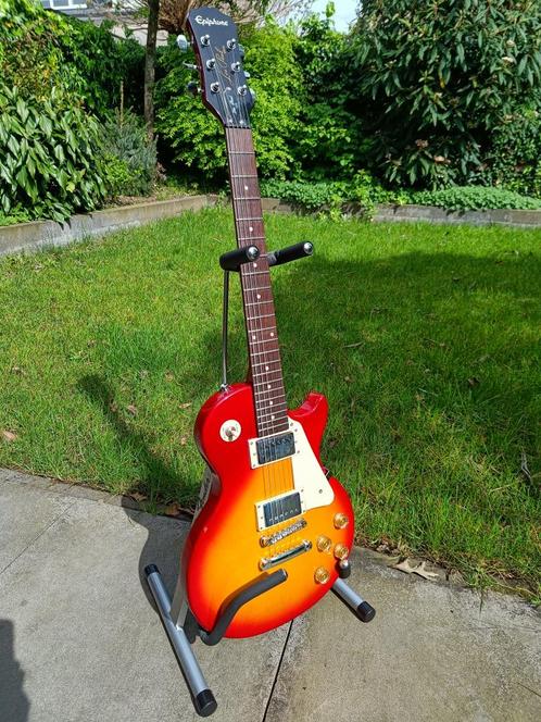 Epiphone Les Paul 100 Cherry Sunburst Custom Burnt Chrome, Muziek en Instrumenten, Snaarinstrumenten | Gitaren | Elektrisch, Gebruikt