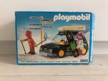 Playmobil 3693 Black Car with Skiers (wintersport) beschikbaar voor biedingen