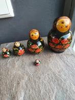 Bijzondere vintage matroesjka/baboeska 5 delig houten set..., Verzamelen, Poppetjes en Figuurtjes, Ophalen of Verzenden, Zo goed als nieuw