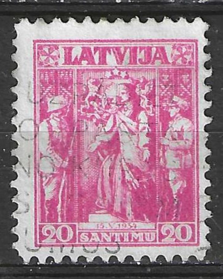 Letland 1934 - Yvert 204 - Nieuwe grondwet  (ST), Postzegels en Munten, Postzegels | Europa | Overig, Gestempeld, Overige landen