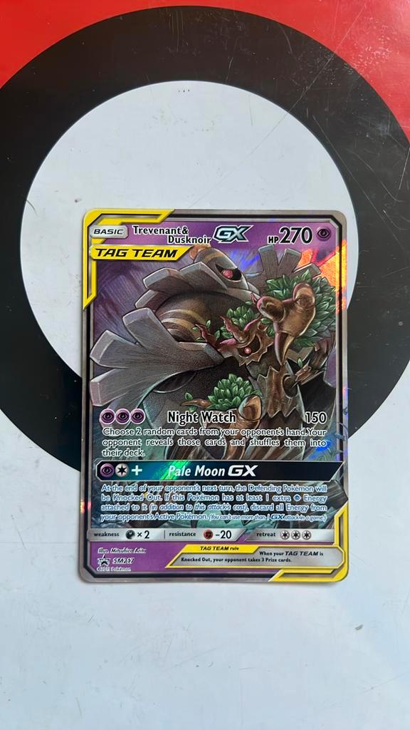 Trevenant & Dusknoir GX #SM217 (pokemon kaart), Hobby en Vrije tijd, Verzamelkaartspellen | Pokémon, Zo goed als nieuw, Ophalen of Verzenden