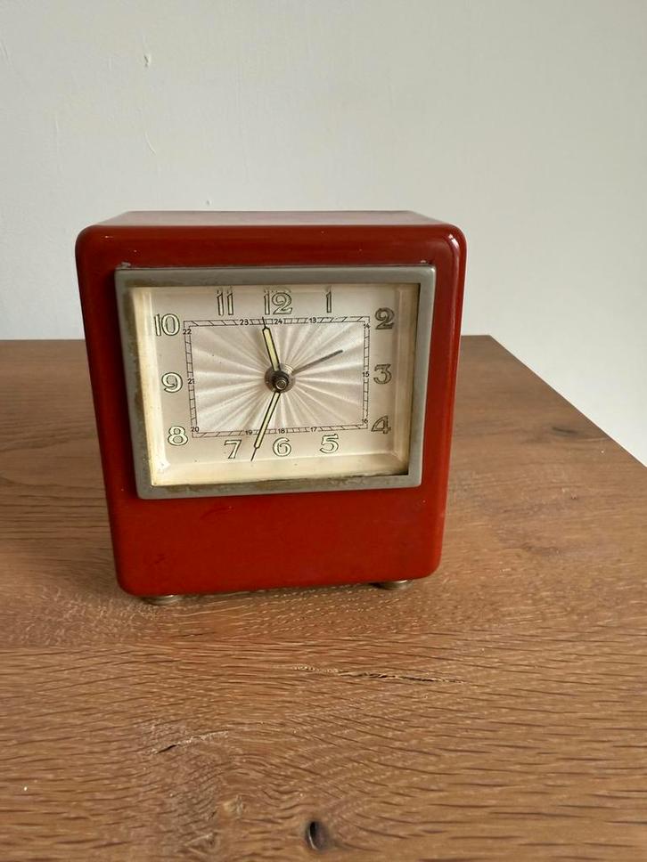 Vintage Jaren '20/'30 Wekker met Spaarpot, Antiek en Kunst, Antiek | Klokken, Ophalen of Verzenden