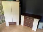 Babykamer: Commode, kast en ledikant voor een zacht prijsje!, Ophalen, Gebruikt, Kast, 50 tot 70 cm
