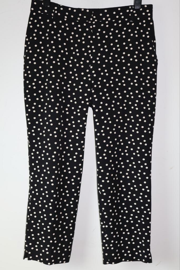 Vanilia Stippen Broek Zwart Wit Maat 42/XL, Kleding | Dames, Broeken en Pantalons, Zo goed als nieuw, Maat 46/48 (XL) of groter