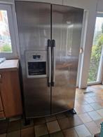 Whirlpool grijze Amerikaanse koelkast, Gebruikt, 200 liter of meer, 60 cm of meer, Met aparte vriezer