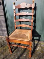 Knoppen stoel keukenstoel eetkamerstoel hout riet, Ophalen