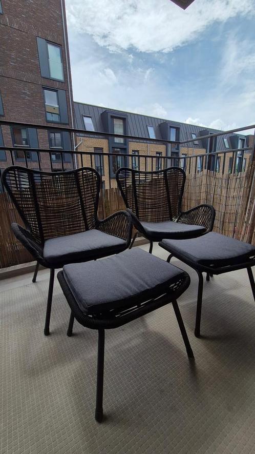 2x Luxe loungeset Monaco met voetenbank, Tuin en Terras, Tuinsets en Loungesets, Zo goed als nieuw, Loungeset, Aluminium, 2 zitplaatsen