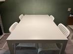 IKEA eettafel + 4 eetkamer stoelen, Ophalen, Gebruikt, Scandinavisch, 4 tot 6 stoelen