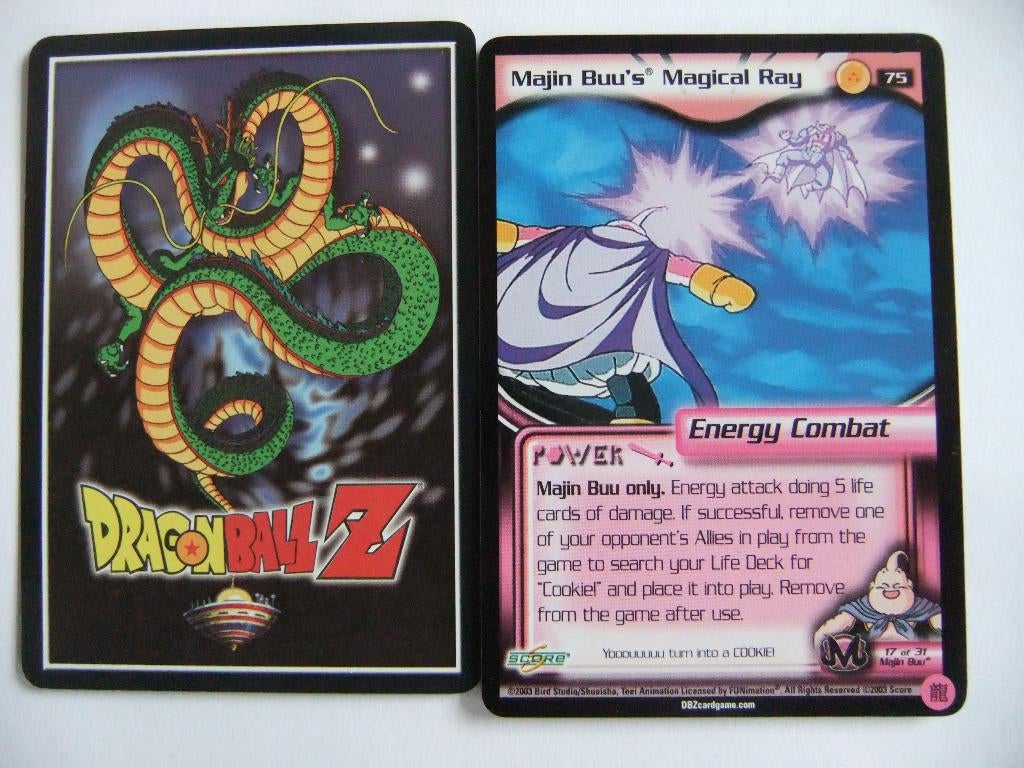 10 Dragon Ball Z kaartjes uit 2003  set 3, Verzenden, Zo goed als nieuw, Meerdere kaarten