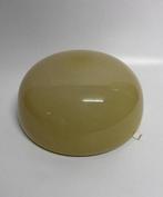 Vintage grote Gispen opaline lamp geel Ø 30 cm halve bol, Ophalen of Verzenden