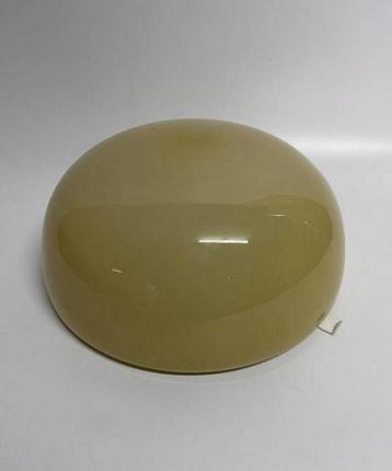 Vintage grote Gispen opaline lamp geel Ø 30 cm halve bol beschikbaar voor biedingen