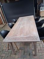 Grote tafel met 6 kuipstoelen, Tuin en Terras, Ophalen, Rechthoekig, Kunststof