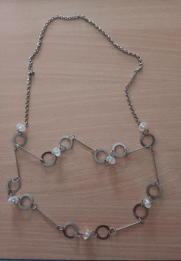 Vintage zilverkleurige ketting - Laagjes look  beschikbaar voor biedingen
