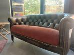 Chesterfield bankje groen, Huis en Inrichting, Banken | Sofa's en Chaises Longues, Gebruikt, 150 tot 200 cm, Tweepersoons, 75 tot 100 cm