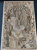 antieke vintage sari, zari wandkleed,textiel kunstwerk, Ophalen