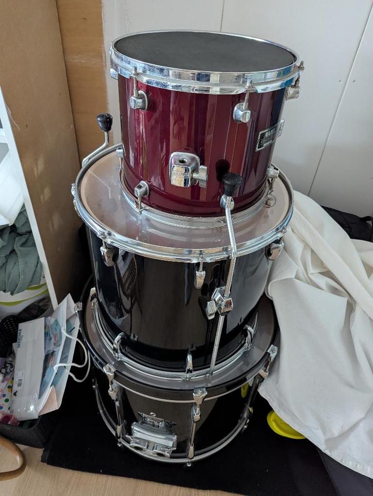 akoestische drumstel mapex/pearl, Muziek en Instrumenten, Drumstellen en Slagwerk, Gebruikt, Pearl, Ophalen
