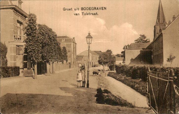 Bodegraven - Tolstraat, Verzamelen, Ansichtkaarten | Nederland, Ongelopen, Zuid-Holland, Voor 1920, Ophalen of Verzenden