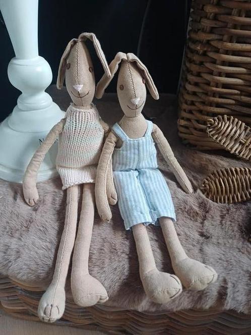 Loods5  konijntjes knuffels jongen en meisje, Verzamelen, Beren en Cherished Teddies, Zo goed als nieuw, Stoffen beer, Overige merken