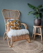 Vintage Rotan Lounge Stoel | Rohé Noordwolde | Mid Century, Huis en Inrichting, Riet of Rotan, Gebruikt, Bohemian, Bruin