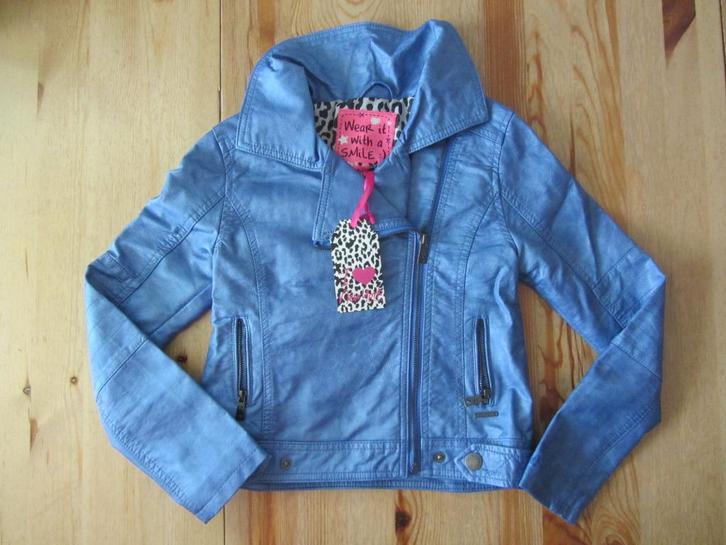 Nieuw blauw bikerjack SoHo maat 140, Kinderen en Baby's, Kinderkleding | Maat 140, Nieuw, Meisje, Jas, Ophalen of Verzenden