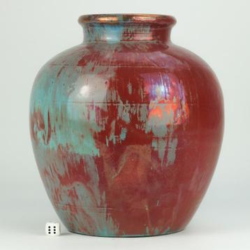 Grote Berbas Vaas Porceleyne Fles Reflet Metallique 1900 beschikbaar voor biedingen