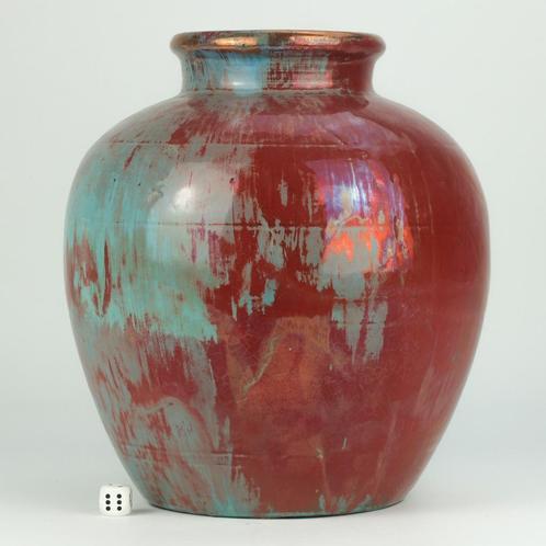 Grote Berbas Vaas Porceleyne Fles Reflet Metallique 1900, Antiek en Kunst, Antiek | Keramiek en Aardewerk, Ophalen of Verzenden